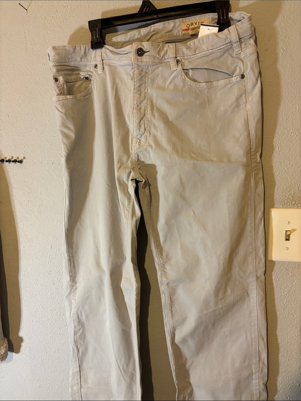 Orvis Men's Light Beige Cotton Chinos